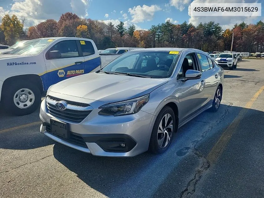 2021 Subaru Legacy Premium VIN: 4S3BWAF64M3015629 Lot: 40825107