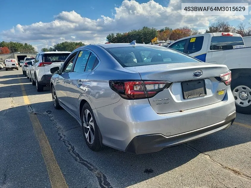 2021 Subaru Legacy Premium VIN: 4S3BWAF64M3015629 Lot: 40825107