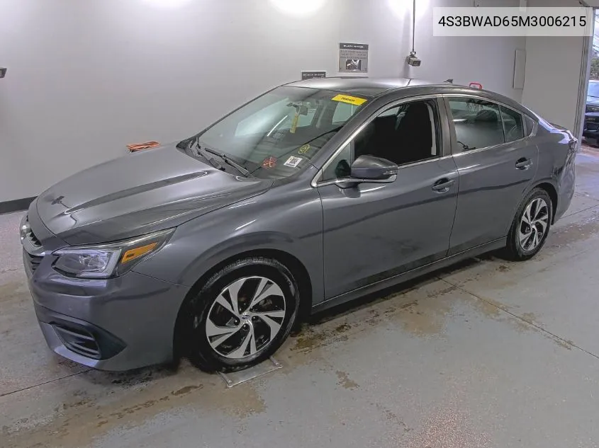 2021 Subaru Legacy Premium VIN: 4S3BWAD65M3006215 Lot: 40870486