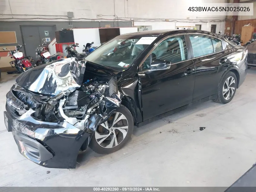 4S3BWAC65N3025026 2022 Subaru Legacy Premium