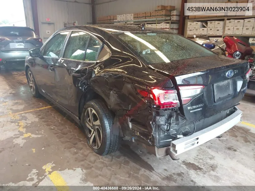 2022 Subaru Legacy Limited VIN: 4S3BWAN63N3023904 Lot: 40436588