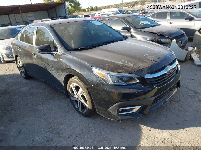 2022 Subaru Legacy Limited VIN: 4S3BWAN63N3013227 Lot: 40682406