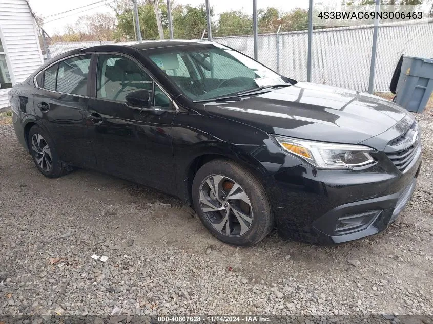 2022 Subaru Legacy Premium VIN: 4S3BWAC69N3006463 Lot: 40867628