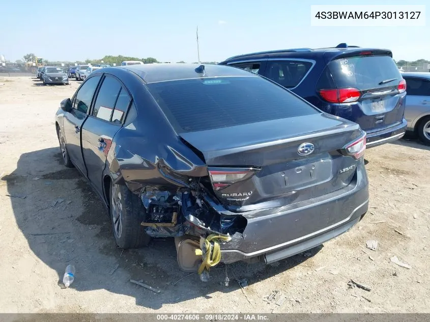 2023 Subaru Legacy Limited VIN: 4S3BWAM64P3013127 Lot: 40274606