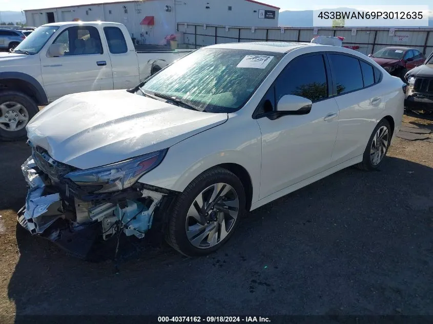 2023 Subaru Legacy Limited VIN: 4S3BWAN69P3012635 Lot: 40374162