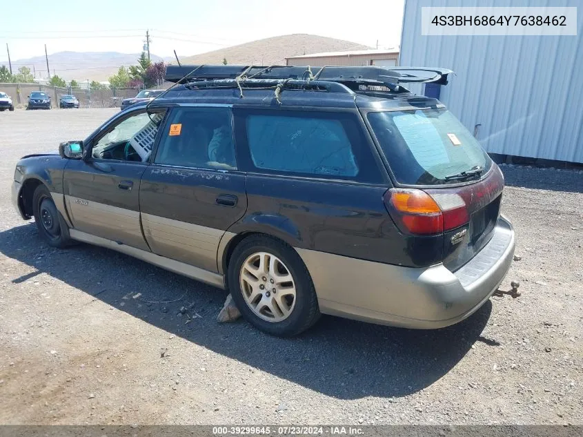 2000 Subaru Outback Limited VIN: 4S3BH6864Y7638462 Lot: 39299645