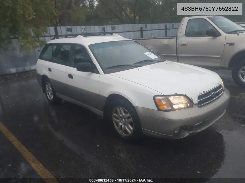 2000 Subaru Outback Outback Awp VIN: 4S3BH6750Y7652822 Lot: 40612459