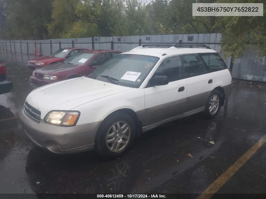 2000 Subaru Outback Outback Awp VIN: 4S3BH6750Y7652822 Lot: 40612459