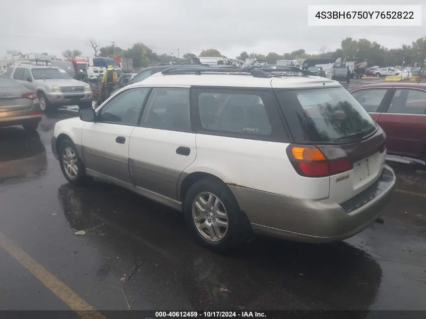 2000 Subaru Outback Outback Awp VIN: 4S3BH6750Y7652822 Lot: 40612459