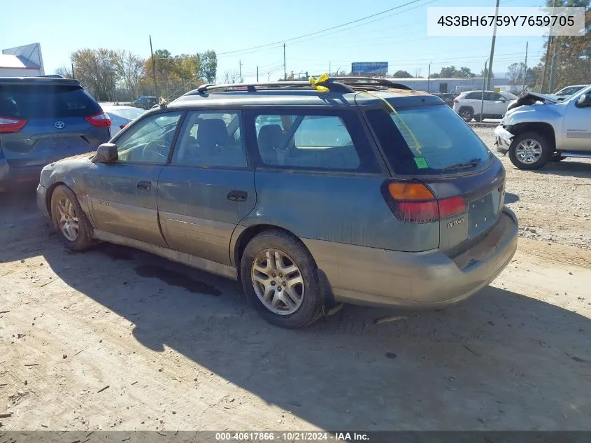 2000 Subaru Outback VIN: 4S3BH6759Y7659705 Lot: 40617866