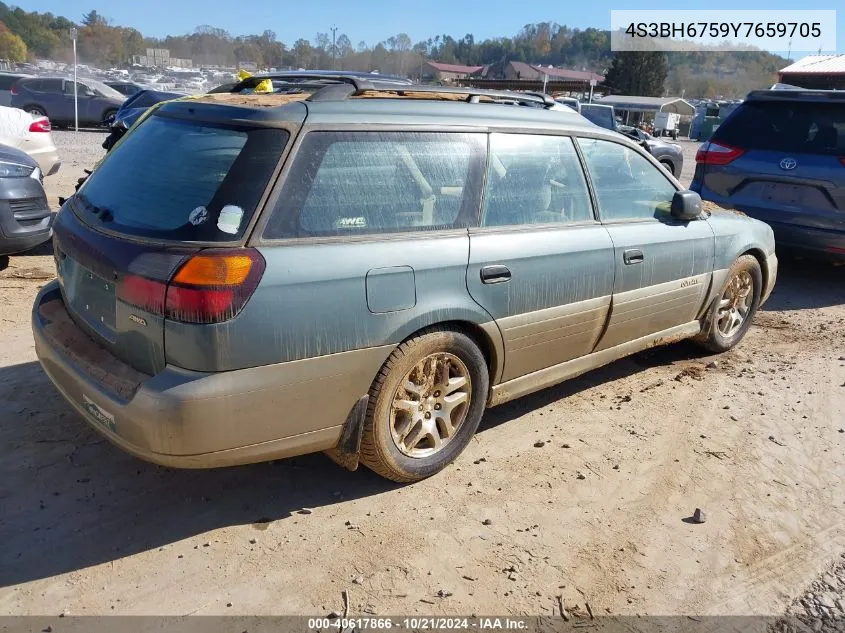 2000 Subaru Outback VIN: 4S3BH6759Y7659705 Lot: 40617866