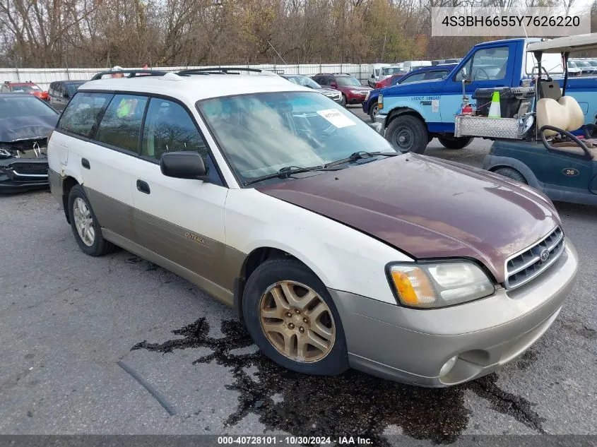 2000 Subaru Outback VIN: 4S3BH6655Y7626220 Lot: 40728101