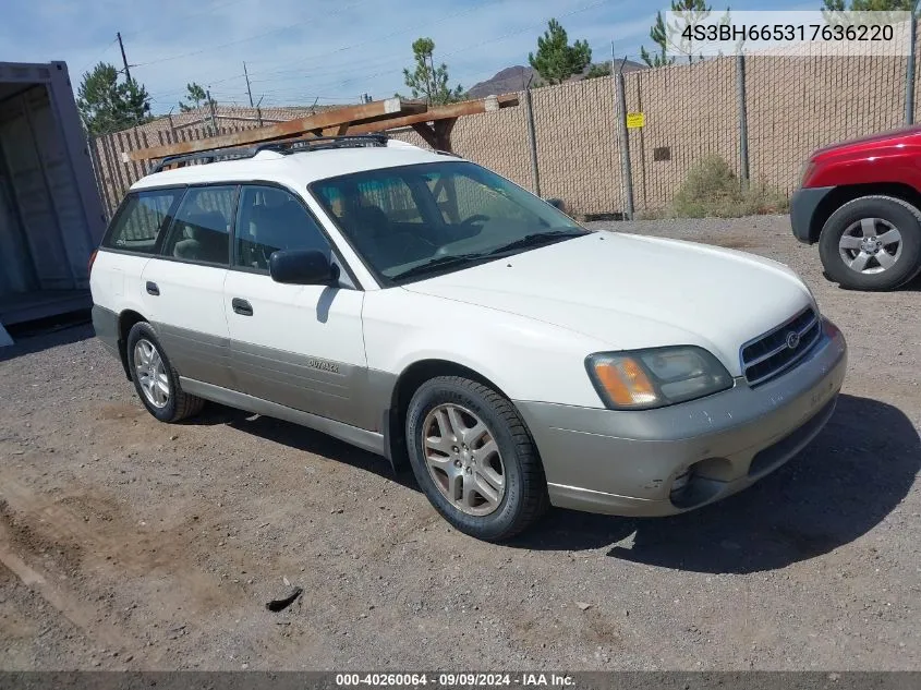 4S3BH665317636220 2001 Subaru Outback