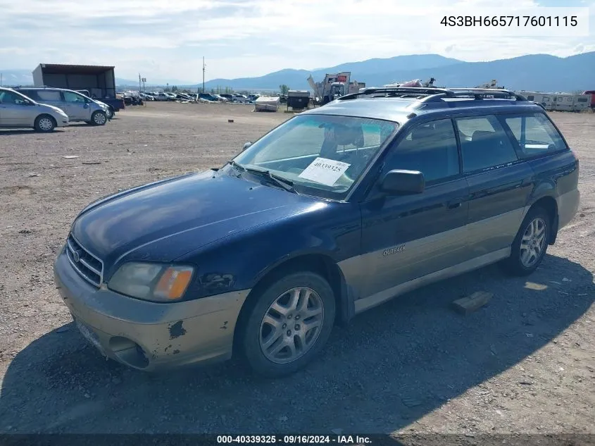 4S3BH665717601115 2001 Subaru Outback