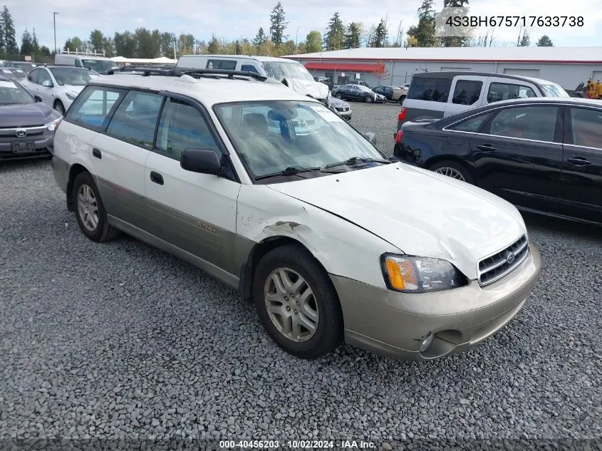 2001 Subaru Outback VIN: 4S3BH675717633738 Lot: 40456203