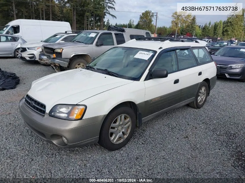 2001 Subaru Outback VIN: 4S3BH675717633738 Lot: 40456203