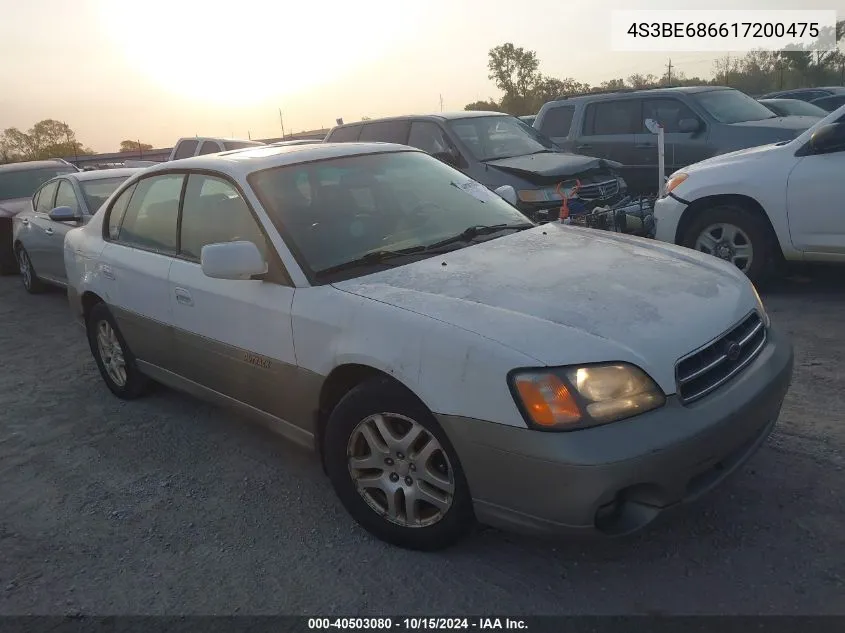 2001 Subaru Outback Limited VIN: 4S3BE686617200475 Lot: 40503080