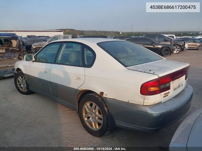 2001 Subaru Outback Limited VIN: 4S3BE686617200475 Lot: 40503080