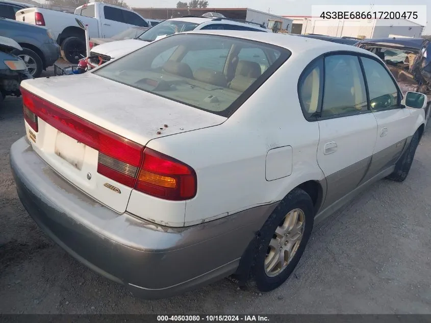 2001 Subaru Outback Limited VIN: 4S3BE686617200475 Lot: 40503080