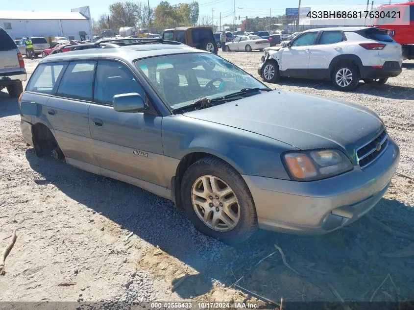 2001 Subaru Outback Limited VIN: 4S3BH686817630421 Lot: 40555433