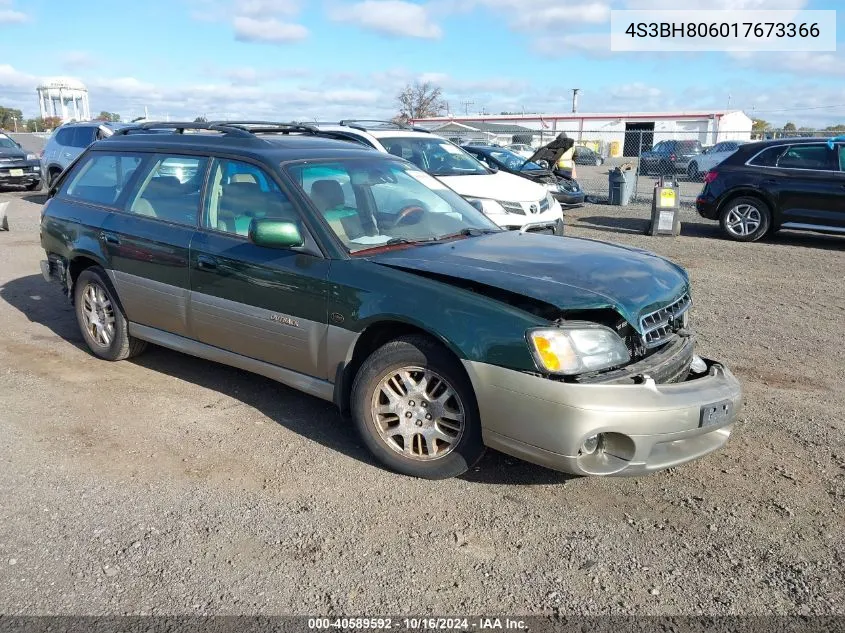 2001 Subaru Outback H6-3.0 VIN: 4S3BH806017673366 Lot: 40589592