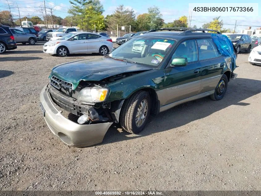 2001 Subaru Outback H6-3.0 VIN: 4S3BH806017673366 Lot: 40589592