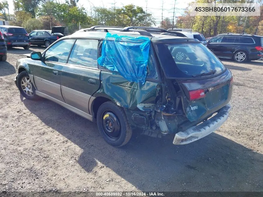 2001 Subaru Outback H6-3.0 VIN: 4S3BH806017673366 Lot: 40589592