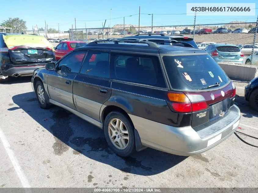 2001 Subaru Outback Limited VIN: 4S3BH686617606666 Lot: 40663905