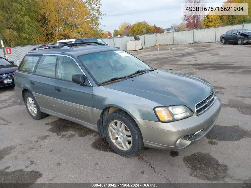 2001 Subaru Outback Outback Awp VIN: 4S3BH675716621904 Lot: 40718942