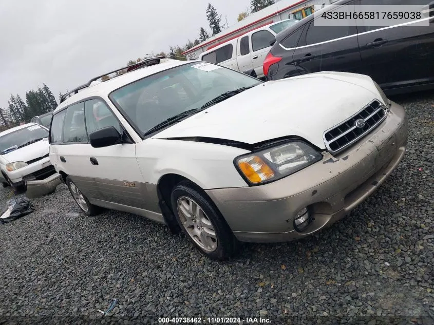 2001 Subaru Outback VIN: 4S3BH665817659038 Lot: 40738462