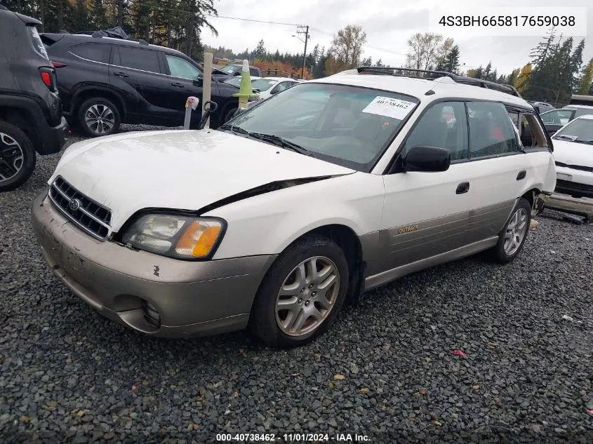 2001 Subaru Outback VIN: 4S3BH665817659038 Lot: 40738462