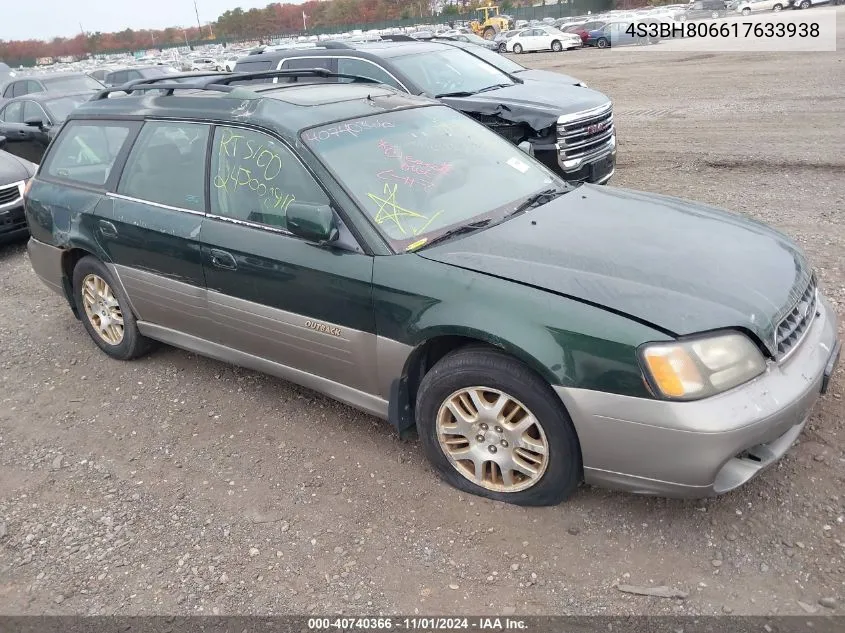 2001 Subaru Outback H6-3.0 VIN: 4S3BH806617633938 Lot: 40740366