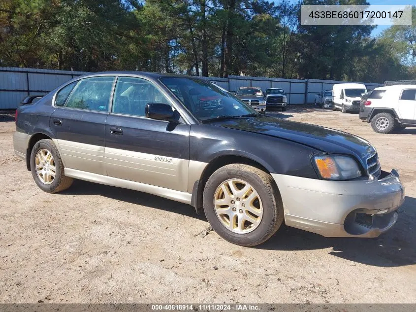 2001 Subaru Outback Limited VIN: 4S3BE686017200147 Lot: 40818914