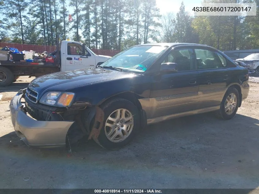 2001 Subaru Outback Limited VIN: 4S3BE686017200147 Lot: 40818914