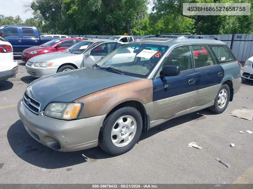 4S3BH686527658758 2002 Subaru Outback Limited