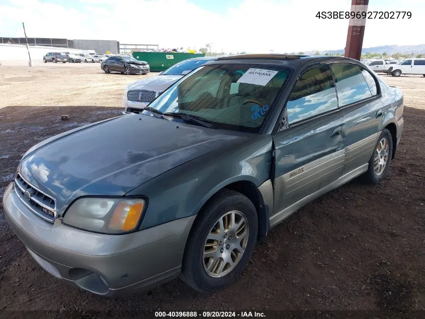 2002 Subaru Outback H6-3.0/H6-3.0 Vdc VIN: 4S3BE896927202779 Lot: 40396888