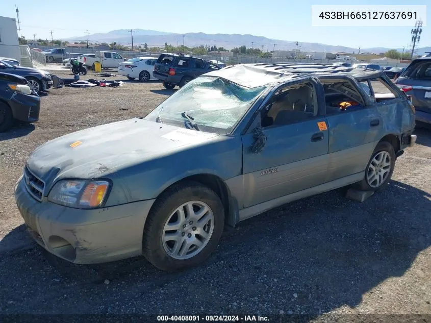 2002 Subaru Outback Outback VIN: 4S3BH665127637691 Lot: 40408091