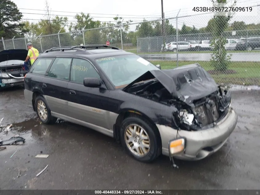 2002 Subaru Outback H6-3.0 Vdc VIN: 4S3BH896727609619 Lot: 40448334