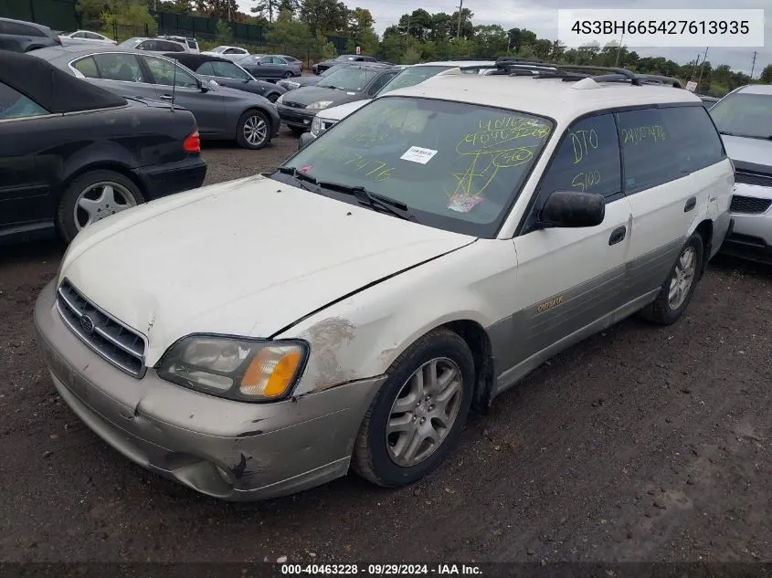 2002 Subaru Outback VIN: 4S3BH665427613935 Lot: 40463228