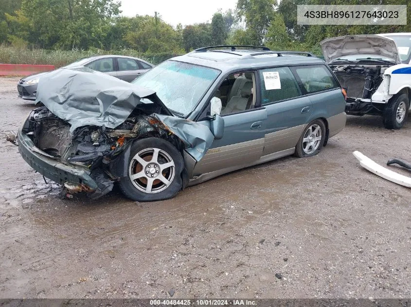 2002 Subaru Outback H6-3.0 Vdc VIN: 4S3BH896127643023 Lot: 40484425