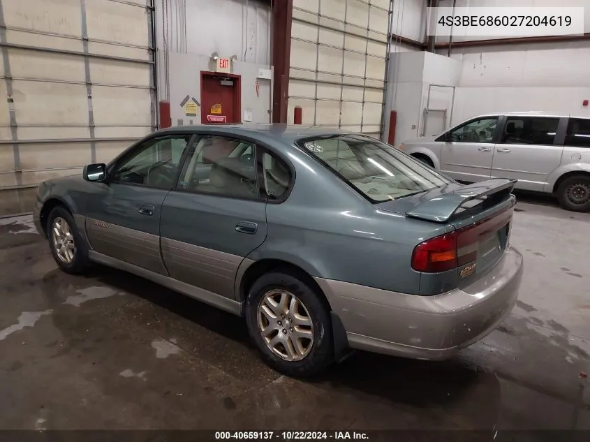 2002 Subaru Outback Limited VIN: 4S3BE686027204619 Lot: 40659137