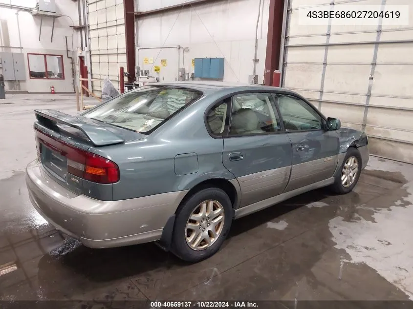 2002 Subaru Outback Limited VIN: 4S3BE686027204619 Lot: 40659137