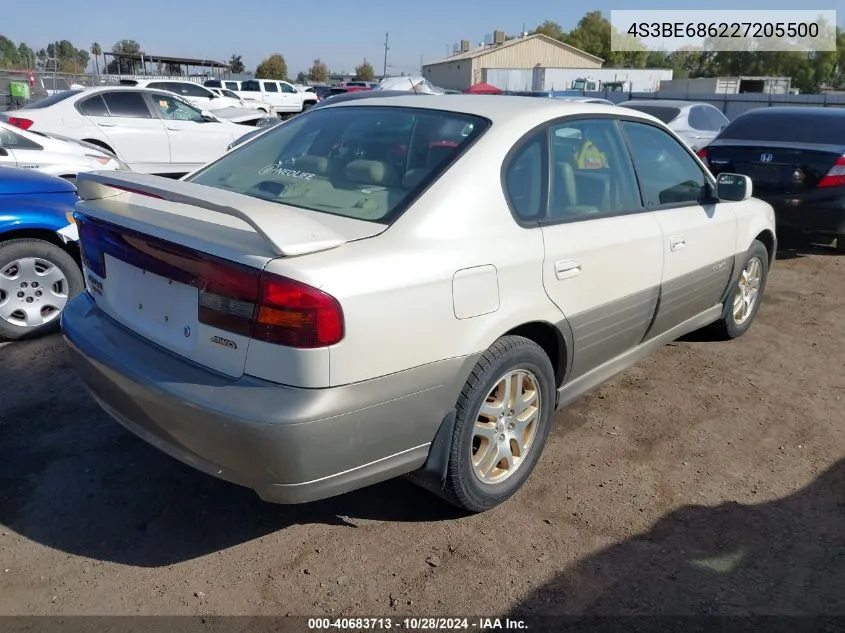 2002 Subaru Outback Limited VIN: 4S3BE686227205500 Lot: 40683713