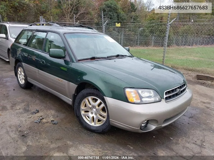 2002 Subaru Outback Limited VIN: 4S3BH686627657683 Lot: 40747755