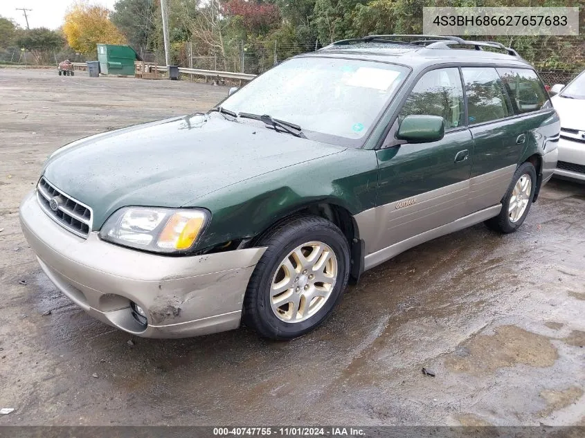 2002 Subaru Outback Limited VIN: 4S3BH686627657683 Lot: 40747755