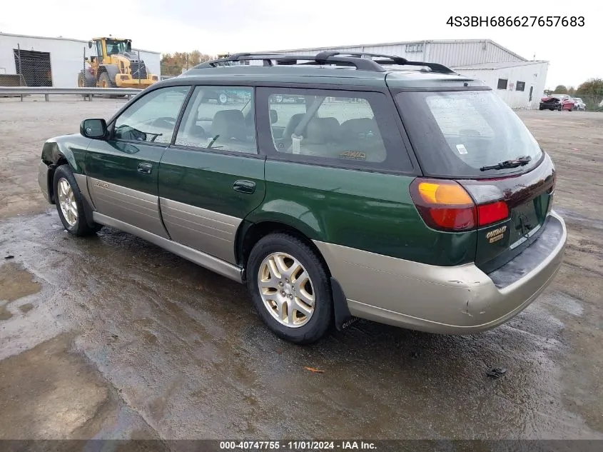 2002 Subaru Outback Limited VIN: 4S3BH686627657683 Lot: 40747755