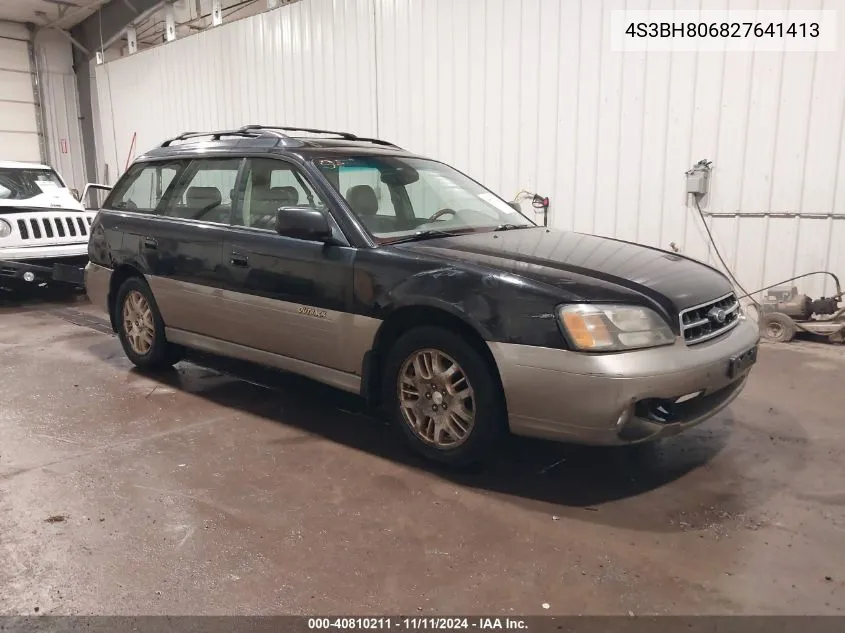 2002 Subaru Outback H6-3.0 L.l. Bean Edition VIN: 4S3BH806827641413 Lot: 40810211