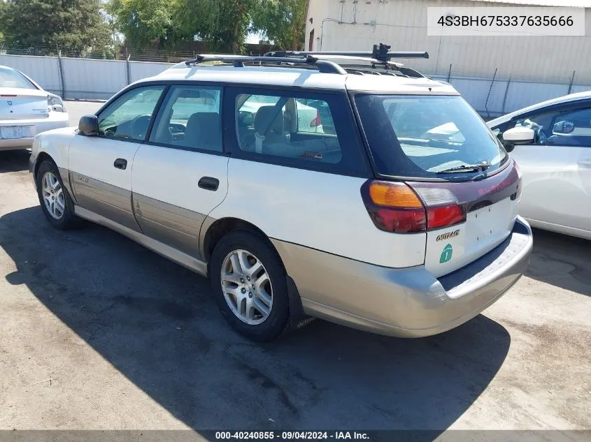 2003 Subaru Outback Outback Awp VIN: 4S3BH675337635666 Lot: 40240855