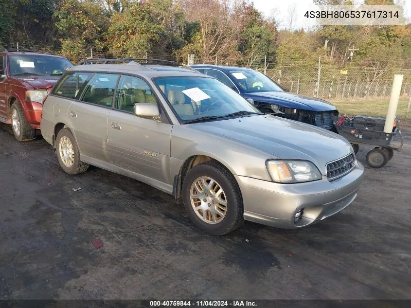 2003 Subaru Outback H6-3.0 L.l. Bean Edition VIN: 4S3BH806537617314 Lot: 40759844