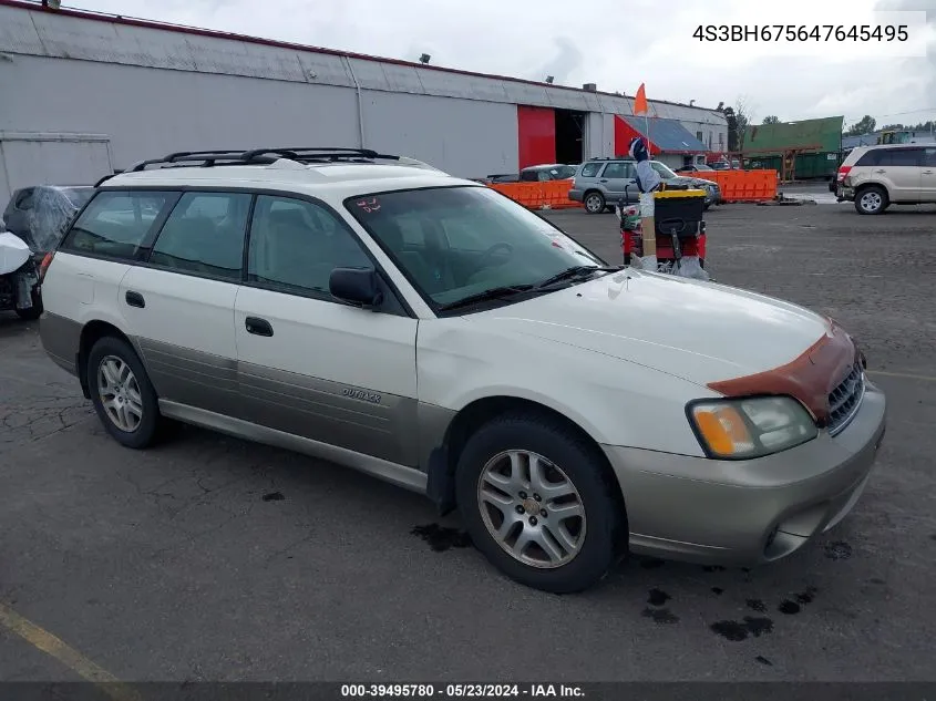 2004 Subaru Outback VIN: 4S3BH675647645495 Lot: 39495780